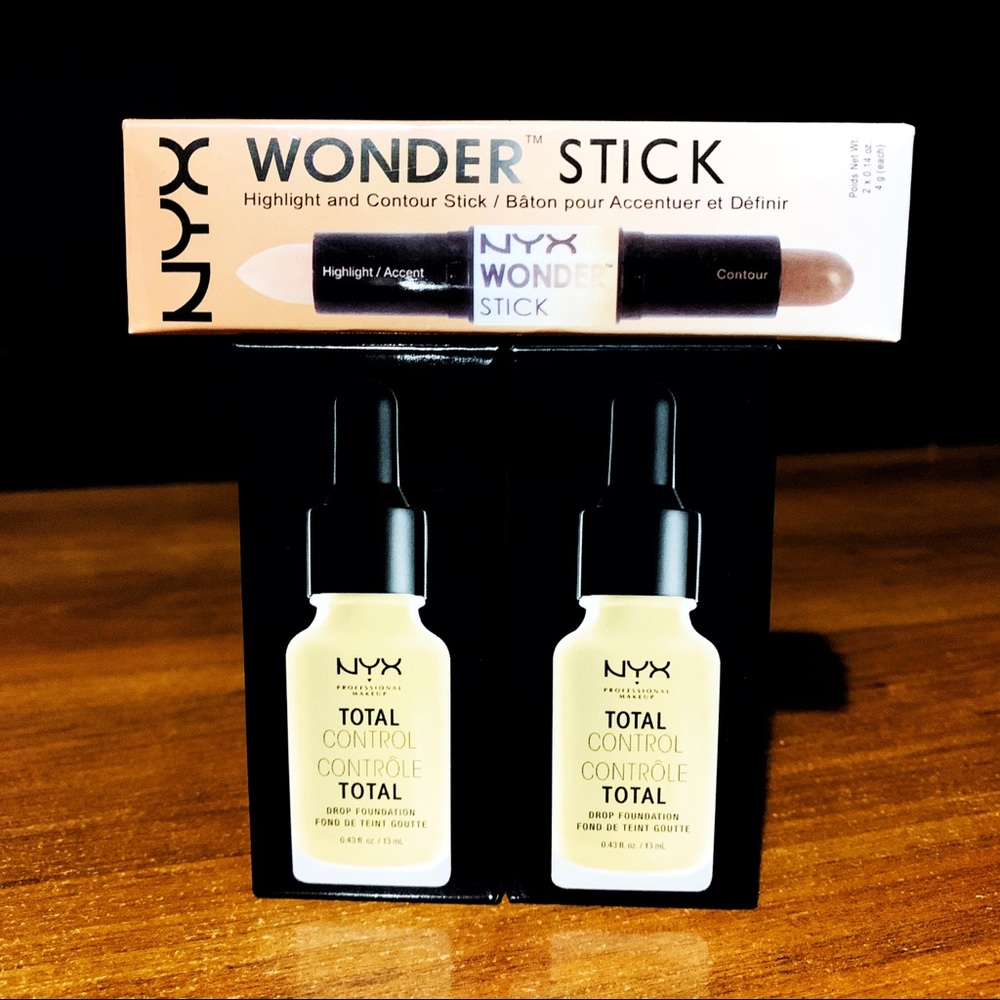 NYX TOTAL CONTROL DROP FOUNDATION & WONDER STICK